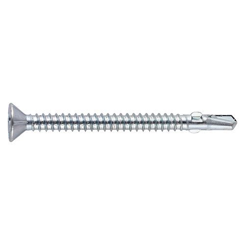 12G x 85mm - Timber To Steel Winged Light Section Self Drilling Screw Termite Phillips Countersunk - Pack of 25