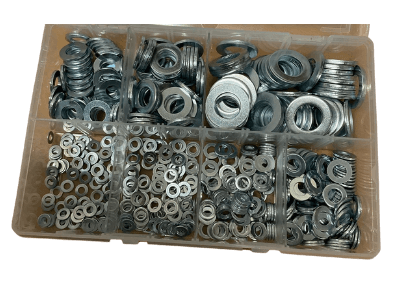 Washers Multi Kit - Flat Washers Form A DIN 125A - BZP - Assorted Box