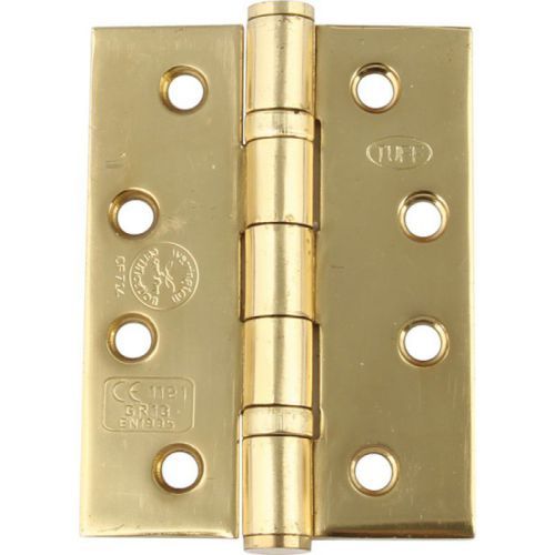 75mm x 50mm x 2mm - Ball Bearing Hinge CE11 - Electro Brass - Pair