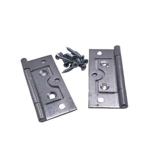 50mm Flush Hinge Chrome Plated Pair Hinges