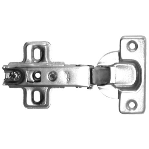 35mm - Sprung Cabinet Hinge With Plate - Nickel Plated - Pair