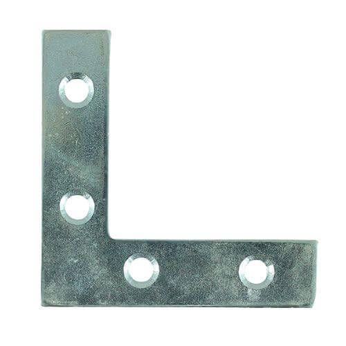 75mm x 75mm x 16mm - Corner Plates - BZP - Pack of 50