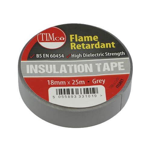18mm x 25mtr - Insulating Tape - Grey