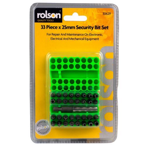Security Bit Set Rolson 33 Pieces Screwdrivers and Bits