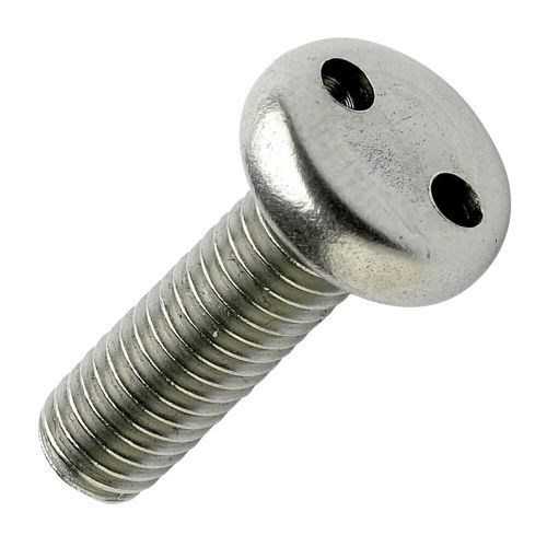 M6 x 12mm - Security machine Screw Snake Eye Pan - A2 Stainless Steel - Pack of 10