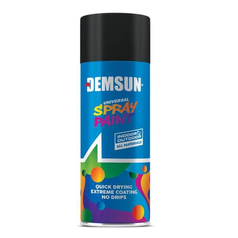 Demsun Spray Paint RAL 9005 - Matt Black Finish - 200ml