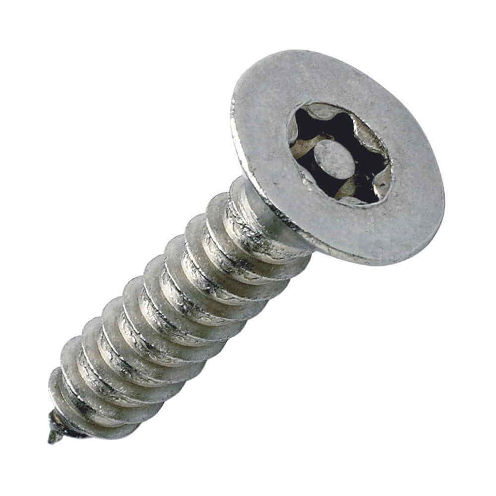 No8 x 2 - Security Self Tapping Screw Resistorx Countersunk - A2 Stainless Steel - Pack of 10