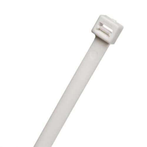 4.8mm x 200mm - Cable Ties  - White - Pack of 100