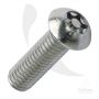 M6 x 30mm - Security Machine Screw Resistorx Button Head - A2 Stainless Steel - Pack of 25