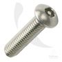 M4 x 10mm - Security Machine Screw Tamper Resistant Pin Hex Button Head - A2 Stainless Steel - Pack of 50