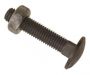 M8 x 30mm - Coach Bolt with Nut Grade 4.6 BS 4933 - Self Colour - Pack of 10