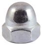 M10 - Dome Nut DIN 1587 Class 6 - Steel BZP - Pack of 10
