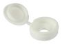 No10-No14 - Hinged Woodscrew Cover Cap - White - Pack of 25