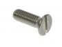 M3 x 25mm - Machine Screw Countersunk Slotted DIN 963 - A2 Stainless Steel - Pack of 25