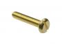 M5 x 25mm - Machine Screw Pan Head Slotted DIN 85 - Brass - Pack of 25