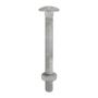 M12 x 130mm - Coach Bolt with Nut Grade 4.6 DIN 603 - Galvanised - Pack of 10