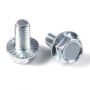 M6 x 16mm - Hexagon Set Screw Serrated Flange - BZP - Pack of 25
