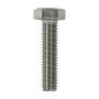 M4 x 25mm - Hexagon Set Screw DIN 933 - A2 Stainless Steel - Pack of 200