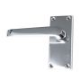 Latch Door Handle - Victorian - Chrome Plated - Pair