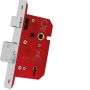 63mm - 5 Lever Mortice Sash lock - High Security Fire Rated - Polished Stainless Steel Finish