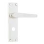 153mm x 40mm - Aluminium Bathroom Privacy Door Handle - Whitworth - Satin Anodised - Pair