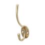 125mm x 32mm - Hat and Coat Hook - Polished Brass