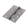 100mm x 70mm - Butt Hinge - Fixed Pin 1838 Self Colour - Pair
