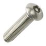 M10 x 60mm - Security Machine Screw Tamper Resistant Pin Hex Button Head - A2 Stainless Steel - Pack of 2