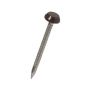 Plastic Headed Nails - 65mm Brown - Pack of 100