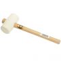 64mm x 113mm - Rubber Mallet Thor Wood Handle - White