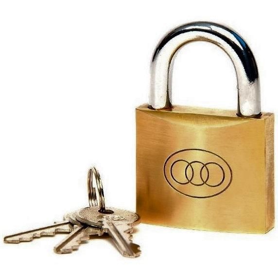 20mm - Brass Padlock Tri-Circle