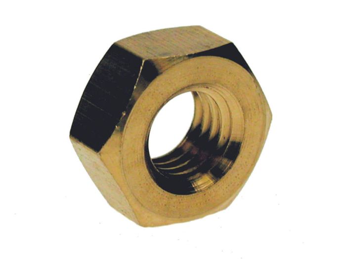 M2 - Full Nut Hexagon DIN 934 - Brass - Pack of 50