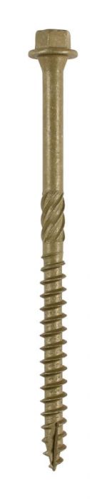 6.7mm x 87mm - Decking Structural Screw In Dex Hex - Green - Pack of 50