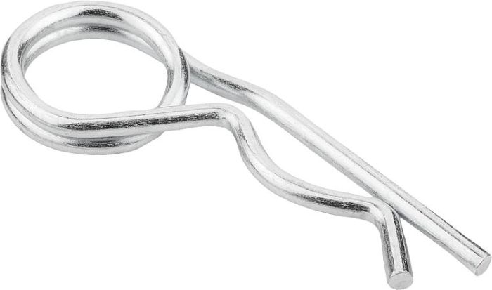 2mm x 50mm - R Clip Double Coil - Shaft Range 8-14mm - BZP - Pack of 25