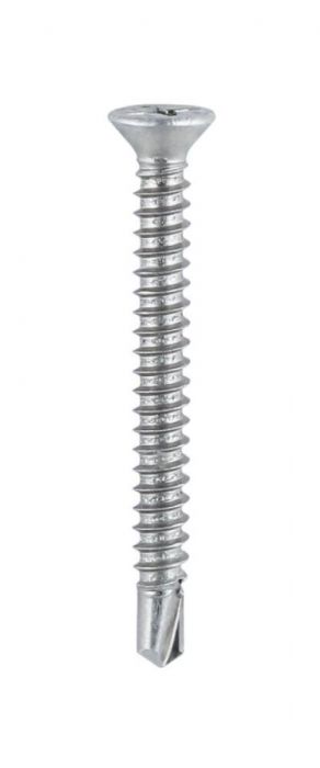 3.9mm x 13mm - Self Drilling Screw Phillips Countersunk - BZP - Pack of 200