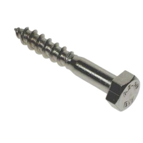 6mm x 30mm - Coach Screw Hexagon DIN 571 - A2 Stainless Steel - Pack of 50
