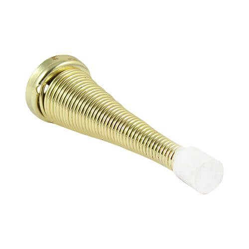 78mm x 24mm - Spring Door Stop - Electro Brass - Pack of 2