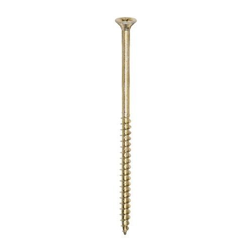 6mm x 120mm - Chipboard Woodscrew Hardened Pozidrive Countersunk - YBZP - Pack of 100