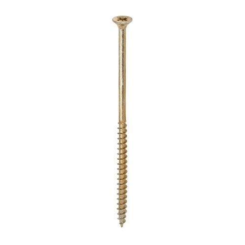 6mm x 150mm - Chipboard Woodscrew Hardened Pozidrive Countersunk - YBZP - Pack of 100