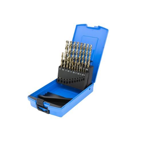 Cobalt Drill Set Metric 1.0-10mm Metal Box - 19 Pieces