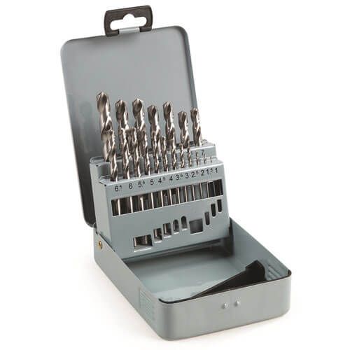 Drill Set Metric 1.0-10mm Metal Box - 19 Pieces