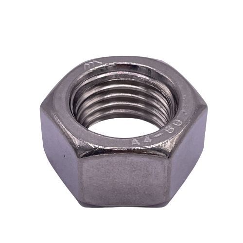 M22 - Full Nut Hexagon DIN 934 - A4 Stainless Steel - Pack of 10
