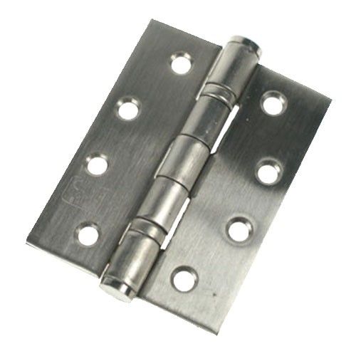 100mm x 75mm x 3mm - Ball Bearing Hinge CE13 - Satin Stainless Steel - 1 1/2 Pairs