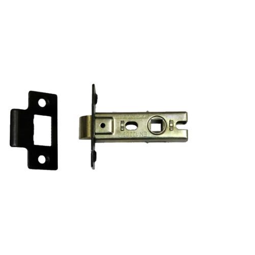 76mm - Tubular Mortice Latch - Fire Rated - Matt Black Finish