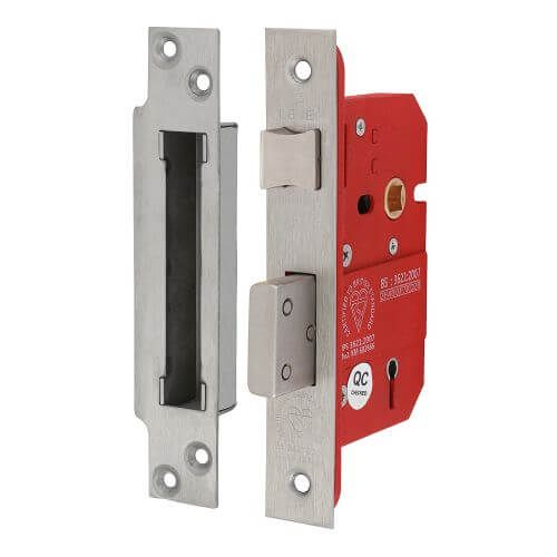 78mm 5 Lever Sash lock - British Standard - Stainless Steel
