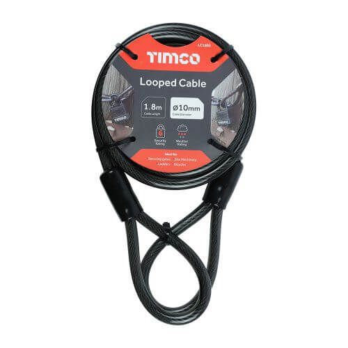 10mm x 1.8mtr - Looped Security Cable