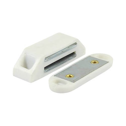 58mm x 22mm x 16mm - Magnetic Catch Medium - White - Pack of 2