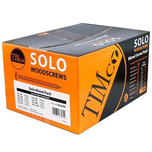 Chipboard Woodscrew Hardened Pozidrive Countersunk - YBZP - Mixed Pack