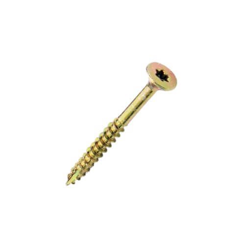 5mm x 40mm - Woodscrew Vortex Torx TX25 Countersunk - YBZP - Pack of 200
