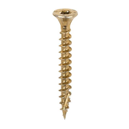 4mm x 30mm - C2 Clamp-Fix Premium Woodscrew Torx TX20 Countersunk Full Thread - BZP - Pack of 200